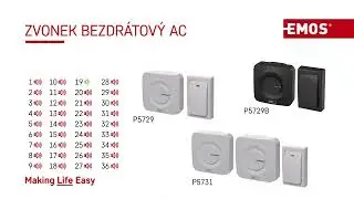 Zvonek bezdr&aacute;tov&yacute; AC P5729, P5729B, P5731 | EMOS