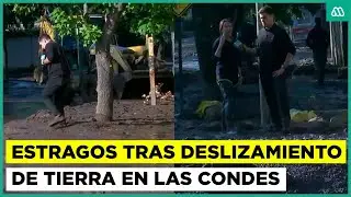 Estragos tras tormenta extrema: compleja situación en Las Condes por acumulación de barro