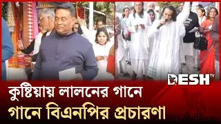 কুষ্টিয়া-৪ আসনে বিএনপি প্রার্থী সৈয়দ মেহেদী আহমেদ রুমী পক্ষে গানে গানে নির্বাচনি প্রচারণা | Desh TV