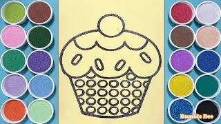 COLORED SAND PAINTING POP IT SWEET CUPCAKE/TRANH C&Aacute;T POP IT B&Aacute;NH KEM CUTE/LEARN COLOR/BUMBLE BEE TV