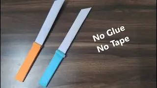 How to make a paper knife without glue and tape
