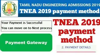 TNEA 2019 payment method
