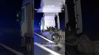 300 km/h Crash Audi RS6 #shorts #short #audi #rs6 #supercars #rs6live #crash #accidentnews #power