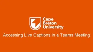 Accessing Live Captions in a Teams Meeting