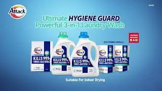 Ultimate 3-in-1 Protection with NEW Attack Hygiene Guard Laundry Detergent (6s)