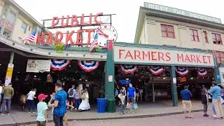 Pike Place Market Monthly Walking Tour July 4, 2021 // Walking Seattle - Happy July 4th! 🇺🇸🧨🎉