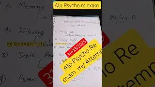 😍Alp Psycho Re exam Test/ My Attempts/ #alprailway #nkpsychoclasses #viral #railway #railwayalp