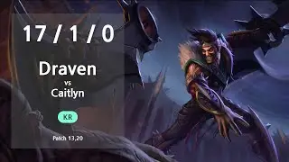Draven ADC vs Caitlyn - KR GrandMaster Patch 13.20