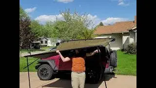 Pink Jeep Mod 4: Dee Zee Roof Racks and 23Zero Awning