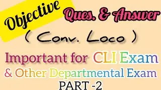 Objective ques/ Ans of Elec. Conv. Loco  for Railway Departmental Exam