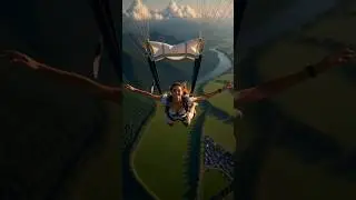 ASMR Skydiving Parachute Jump 🌤️ | Real Wind Sounds &bull; No Music Relaxing Freefal  #aitools #aesthetic