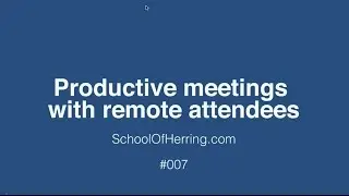 Productive Remote Meetings