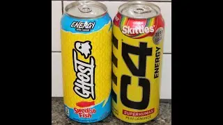 Ghost Energy Swedish Fish & C4 Energy Original Skittles Review
