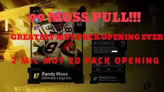 99 RANDY MOSS PULL!! ONE OF THE BEST MUT PACK OPENINGS EVER! MUT 20