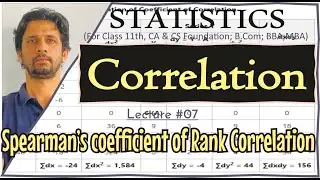 #correlation |#7| Spearman's coefficient of Rank Correlation