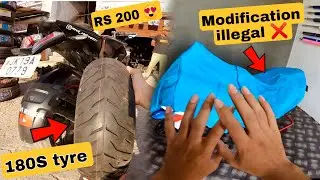 Rs200 ma Superbike wala Tyre laga dia 😍 | Modification illegal 😫❌