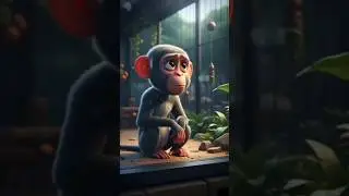 Behind the Glass, Trapped with a Question❤️&zwj;🩹🐒 | Emotional story | #viralshort
