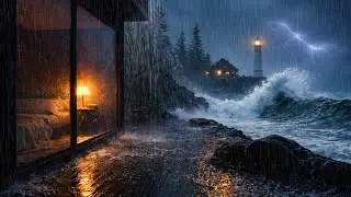 Rain and Waves Sounds 🌧️🌊 Deep Sleep ASMR for Relaxation & Rest