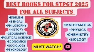 STPGT 2025 Booklist 🔥 All Subjects Covered | Complete Preparation Guide