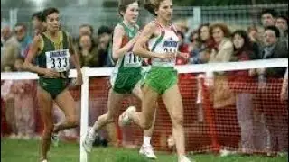 Catherina McKiernan winning Silver At The World Cross County Championships Spain  1993