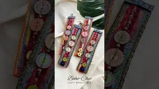 Colorful Cuff Bracelet Creations - DIY Handmade Boho Chic Bracelets