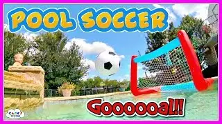 Inflatable POOL SOCCER Ball & Goal Toy Review