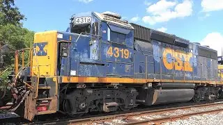 A Rare EMD GP39-2 On a CSX Mixed Freight Train