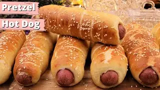 Домашние мягкие хот-доги с кренделем | Легкий рецепт кренделя | Джамиля Азар Египет
