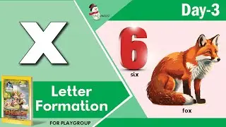 Small Letter x Formation Day 3 | Formation & Tracing | Step-by-Step Formation | Playgroup Learning