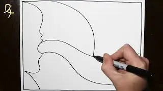 Daily Line Illusion | Big Chin 3D Abstract Pattern / Spiral Drawing / Satisfying and Relaxing Art