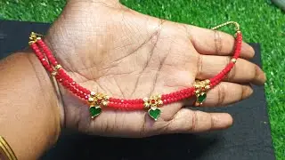 Connector ഇല്ലാതെ ഒരു double layer മാല/ jwellery making class 42 