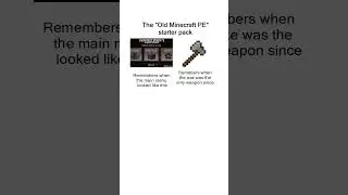 Старый мем из Minecraft Pocket Edition Starter Pack #Мемы