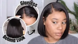 No Fuss, Just Style🎉How to Install a Classy Blunt Bob Glueless Wig Naturally | Myfirstwig