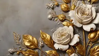 4K Floral Art Screensaver | Elegant 3D Flower Painting | Luxury Floral TV Wallpaper