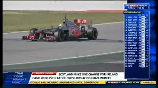 2013 #F1 Pre Season testing - Barcelona Test 1 Day 2 (Sky Sports News Reports)