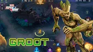MARVEL Super War: Groot (SUPPORT/TANK) FULL GAMEPLAY