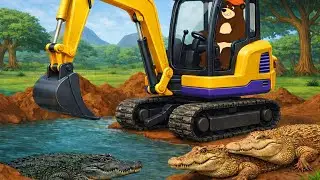Farm Work Day 🐊🚜 | Feeding the Crocodile | Fun Farm Animation