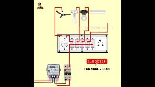 5 Switch 1 Fan Regulator 1 Socket 3 Holders Connection Diagram #electricboardconnection