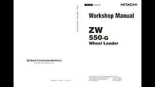 Hitachi ZW550-G Wheel Loader Service manual
