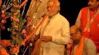 Narendra Modi vows to clean Varanasi (Full speech part-1)