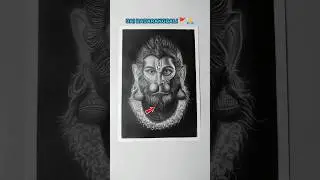 Hanuman drawing 🙏Jai shree ram , krishna drawing , shiv drawing #art #shorts #shiv #hanuman#krishna