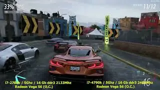 Тест Forza Horizon 5 з процесорами Core i7-2700K та Core i7-4790K на частоті 5Ghz