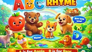 ABCD Rhymes For Kids Fun Alphabet Song With Animals & Fruits