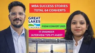 GLIM PGDM CONVERT INTERVIEW EXPERIENCE & TIPS | FT ANEETH | IT | 1 YEAR WORKEX | 63 TOTAL CONVERTS