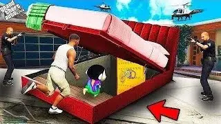 Shinchan and Franklin Found Secret Hidden Room Under Franklin Bed in GTA 5