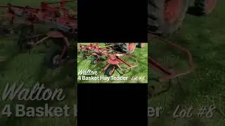 Lot #8 Walton 4 Basket Hay Tedder Hartwell Farm Hay Equipment Reduction Auction