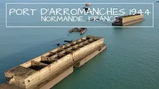 Drone Port artificiel Arromanches 1944 [DJI Spark]