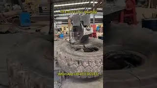 Heavy-Duty OTR Tire Cutter Machine in Action | Manufacturer's Demo