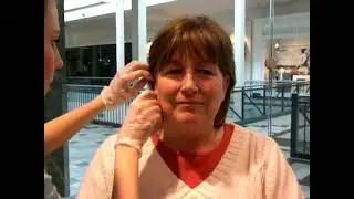 56 Years Old Lady Gets Her Ears Pierced For The First Time