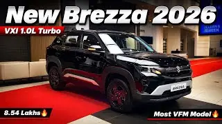 2026 New Maruti Brezza VXI 1L Turbo Full Review | 8.54 Lakhs Only🔥